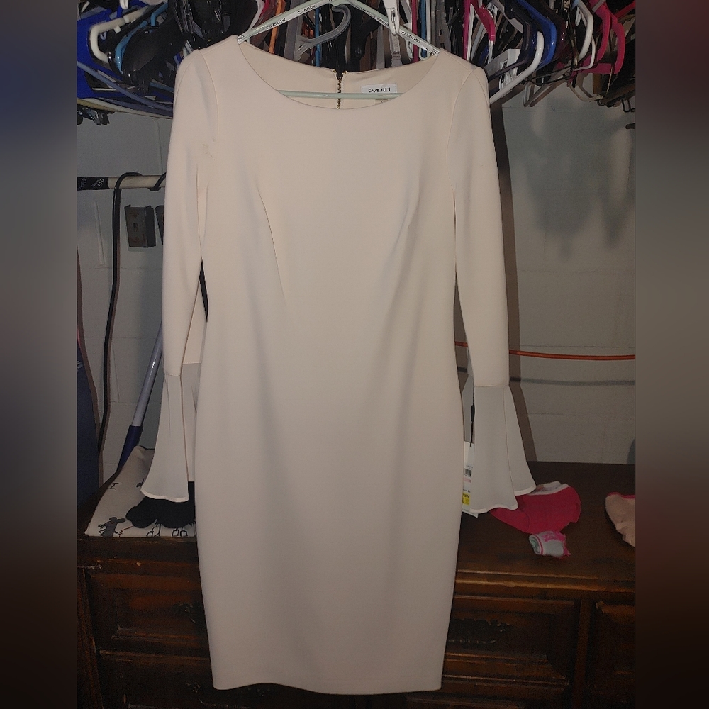 Dusty pink Calvin Klein dress